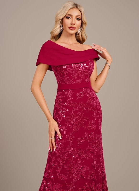 Robe de Soirée Rouge Floral Chic - gallery 1
