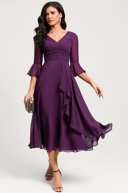 Robe de Soirée Florale Marine - gallery 7