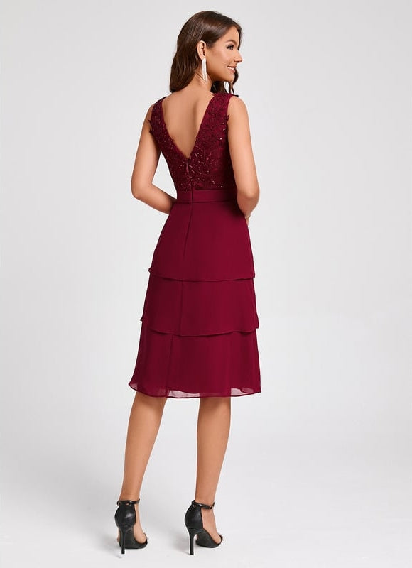 Robe de Soirée Rouge Élégance Flottante - gallery 5