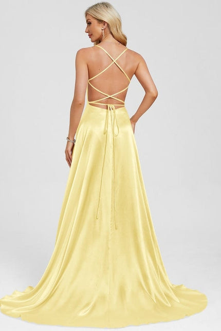 Robe de Soirée Jaune Lumineux