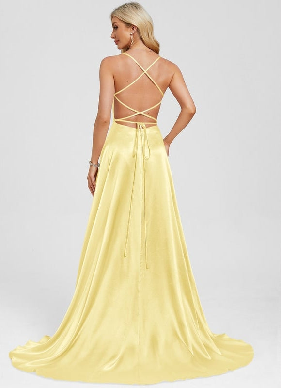 Robe de Soirée Jaune Lumineux