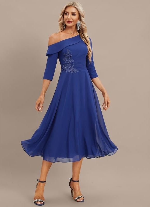 Robe de Soirée Éclat Céleste Bleu