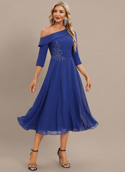 Robe de Soirée Éclat Céleste Bleu