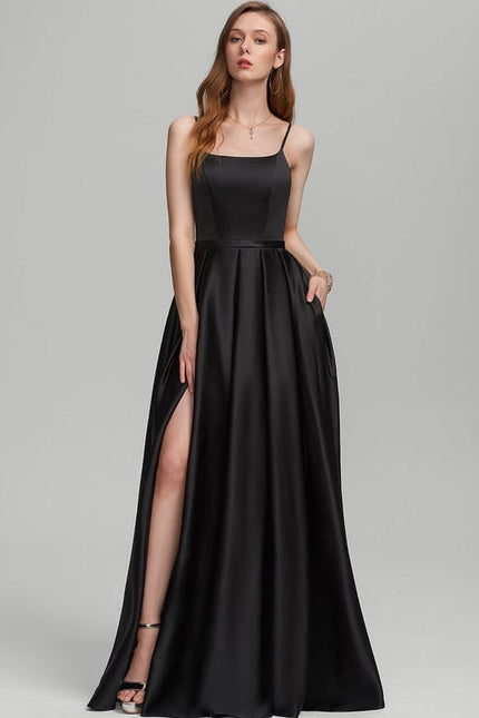 Robe de Soirée Satin Vert Pâle