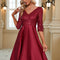 Robe de Soirée Bordeaux Éclatante