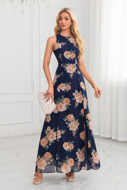 Robe de Soirée Fleur Marine Chic - gallery 1