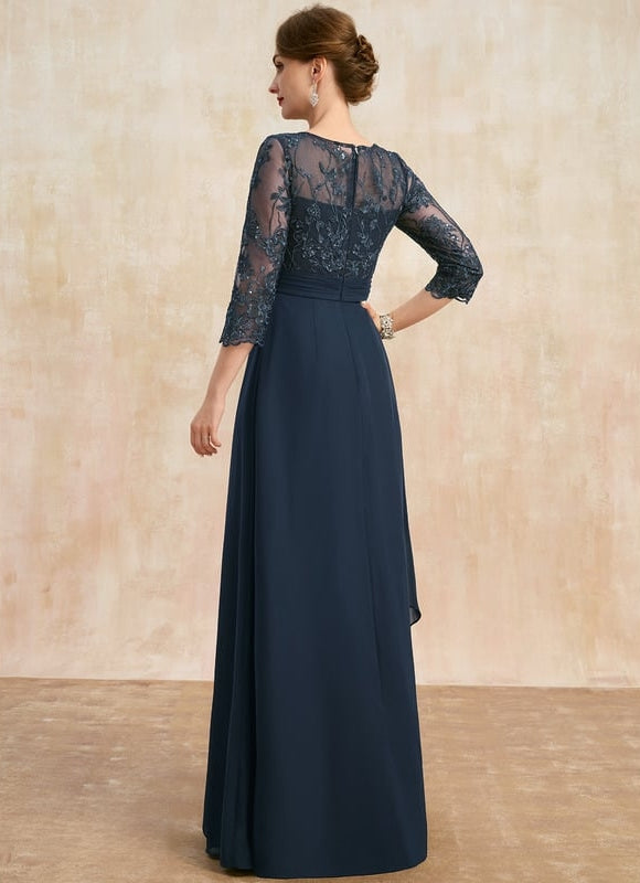 Robe De Soirée Longue Manche Longue Grande Taille - gallery 5