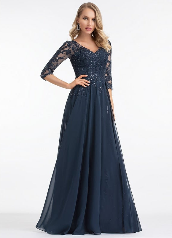 Robe de Soirée Élégance Marine - gallery 3