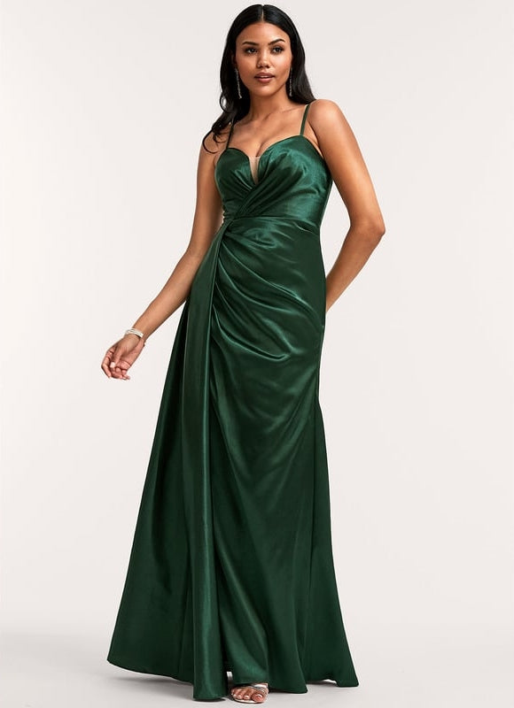 Robe de Soirée Dorée Fluide - gallery 4
