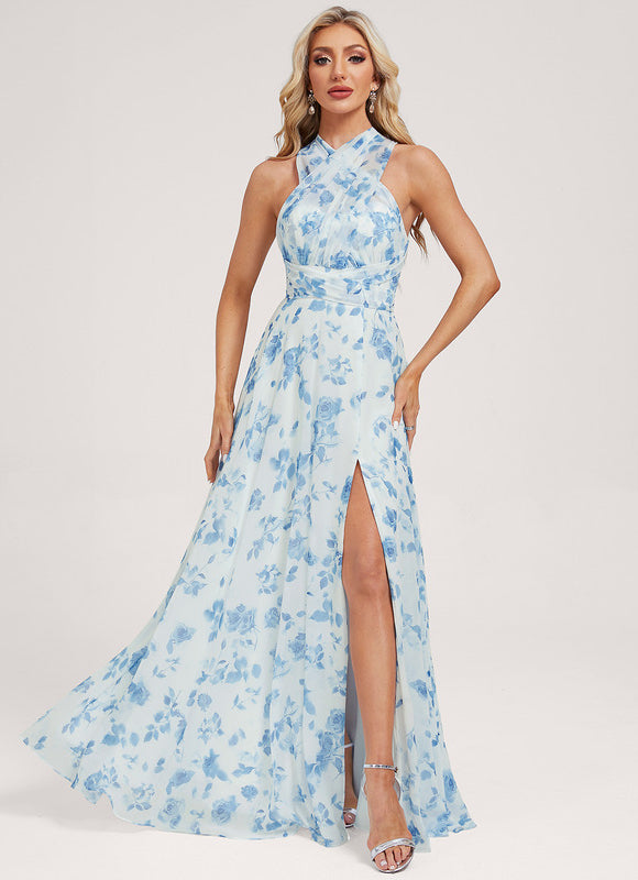 Robe de Soirée Bordeaux Fluide - gallery 6