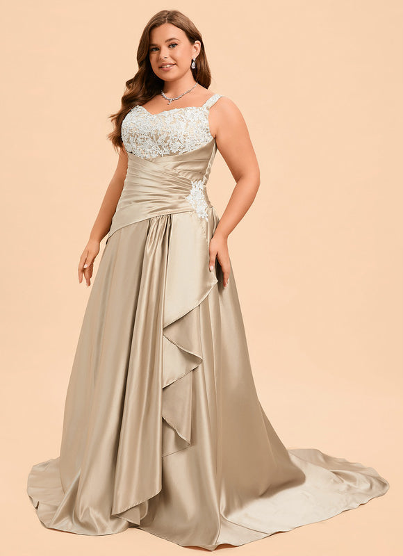 Robe de Soirée Satin Éclat Doré - gallery 9