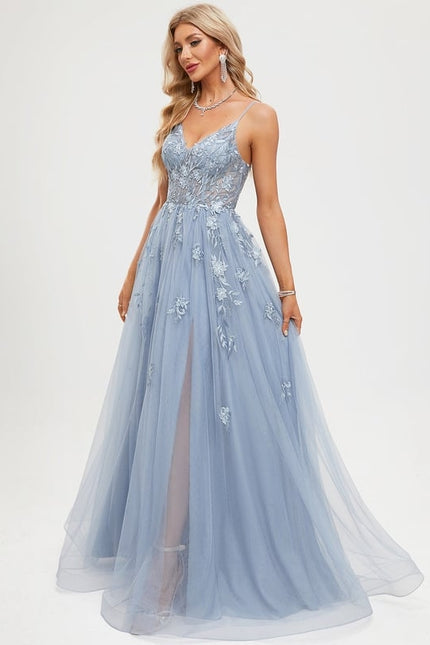 Robe de Soirée Céleste Fleurie - gallery 1