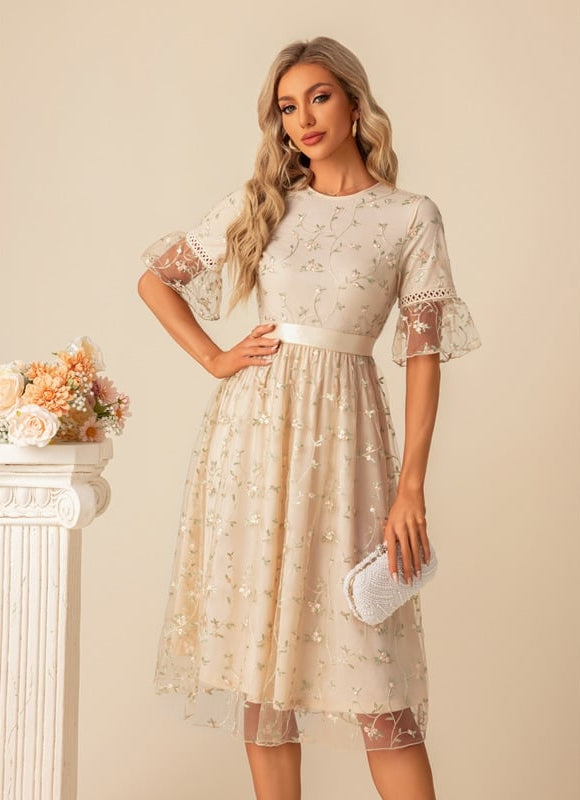 Robe de Soirée Fleurie Éthérée
