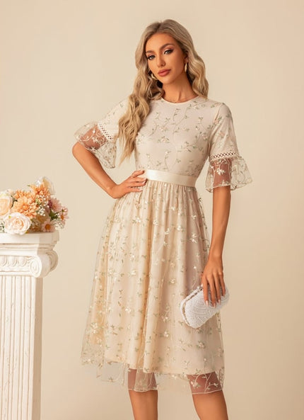 Robe de Soirée Fleurie Éthérée