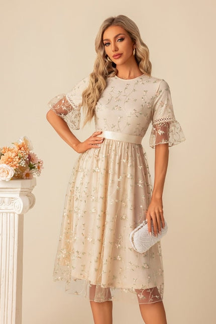 Robe de Soirée Fleurie Élégante