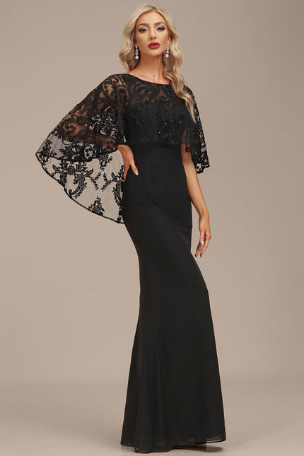 Robe de Soirée Satin Gris Perle - gallery 2