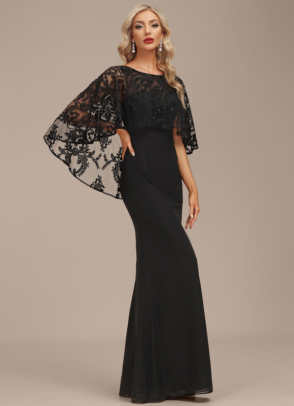 Robe de Soirée Satin Gris Perle - gallery 2