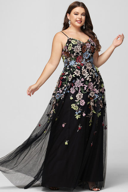 Robe de Soirée Éclat Floral Noir - gallery 6