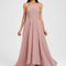 Robe de Soirée Mousseline Rose