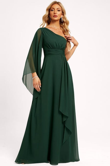 Robe de Soirée Asymétrique Fluide