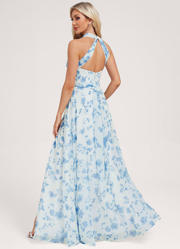 Robe de Soirée Bordeaux Fluide - gallery 4