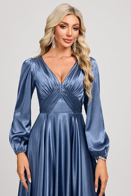 Robe de Soirée Dorée Fluide - gallery 4