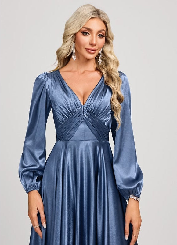 Robe de Soirée Dorée Fluide - gallery 4
