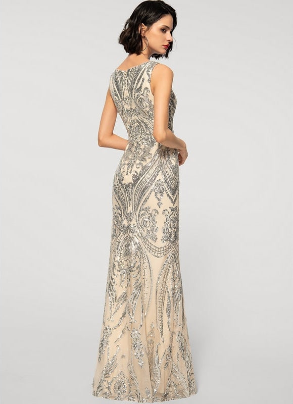 Robe de Soirée Émeraude Scintillante - gallery 1