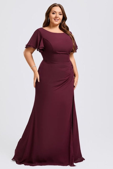 Robe de Soirée Longue Bordeau Chic - gallery 8
