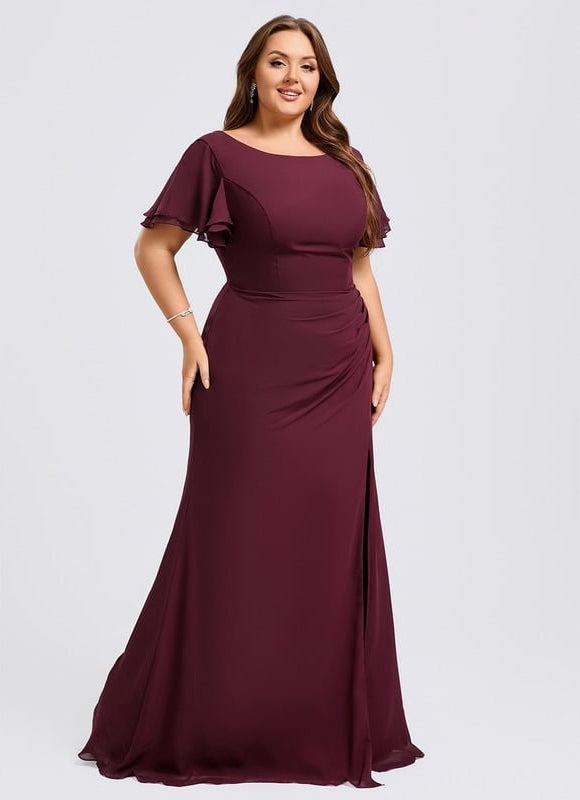 Robe de Soirée Longue Bordeau Chic - gallery 8