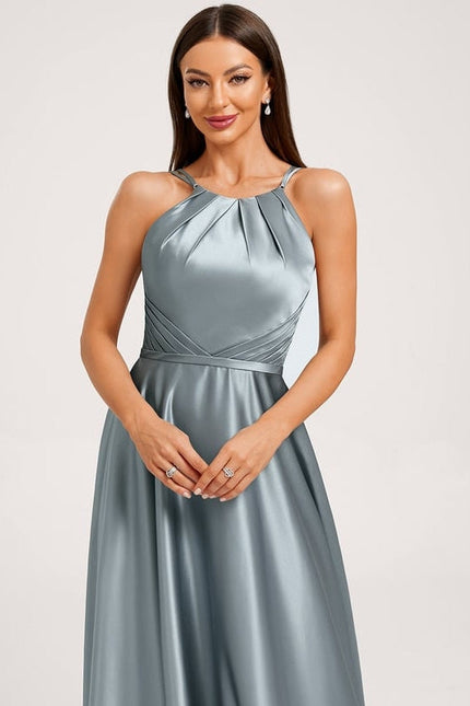 Robe de Soirée Satin Aquatique - gallery 4