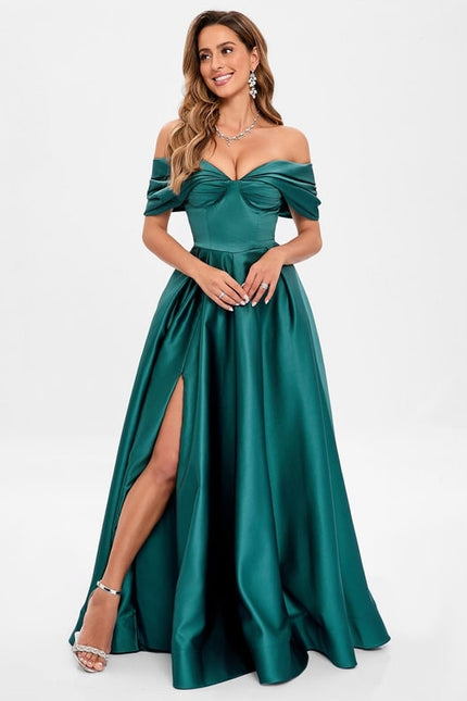 Robe de Soirée Émeraude Lumineuse