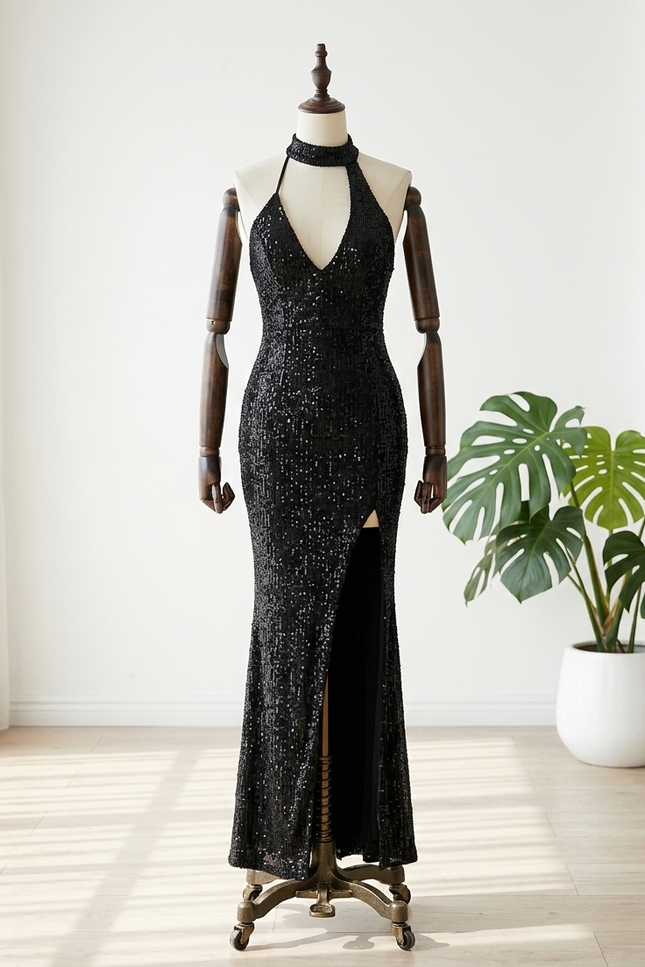 Robe de Soirée Nuit Étoilée Chic