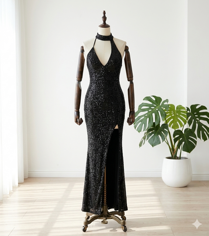 Robe de Soirée Nuit Étoilée Chic