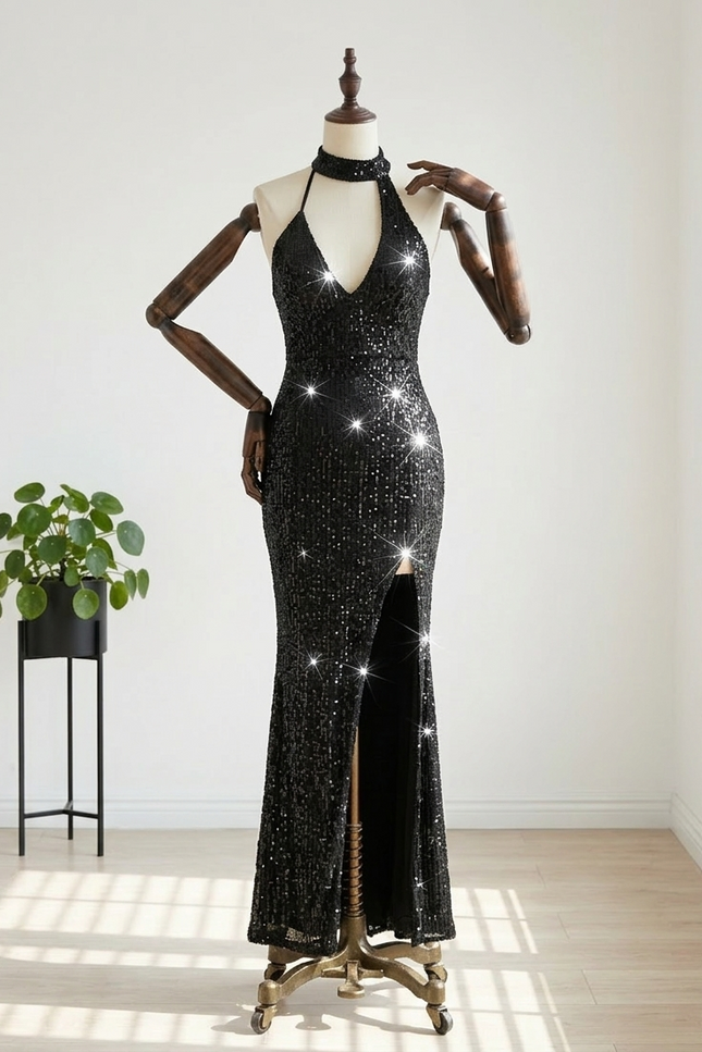 Robe de Soirée Nuit Étoilée Chic