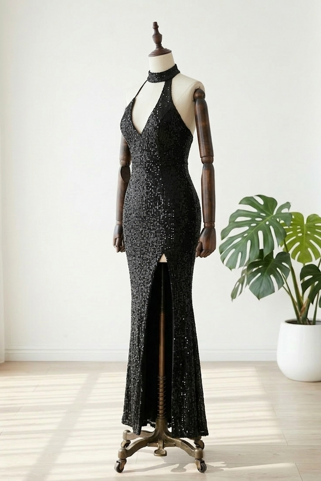 Robe de Soirée Nuit Étoilée Chic
