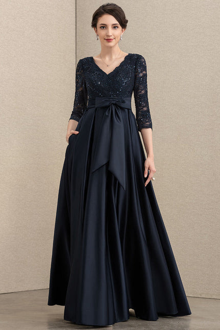 Robe de Soirée Satinée Étoilée - gallery 2