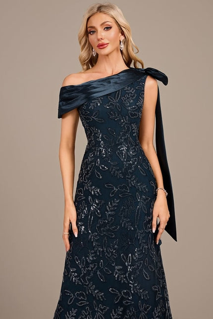 Robe De Soirée Longue Élégante Manche Longue - gallery 1