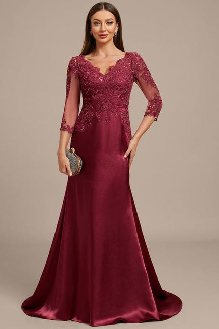 Robe De Soirée Sirène Dentelle - gallery 3