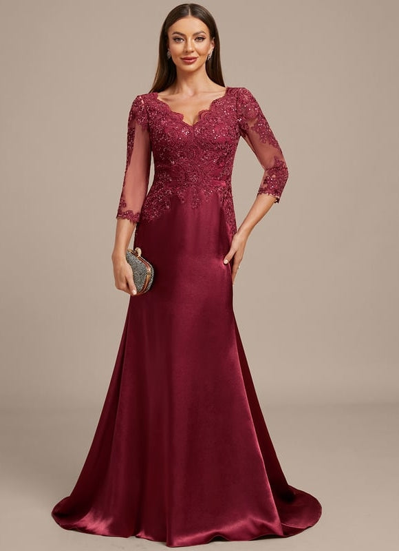 Robe De Soirée Sirène Dentelle - gallery 3