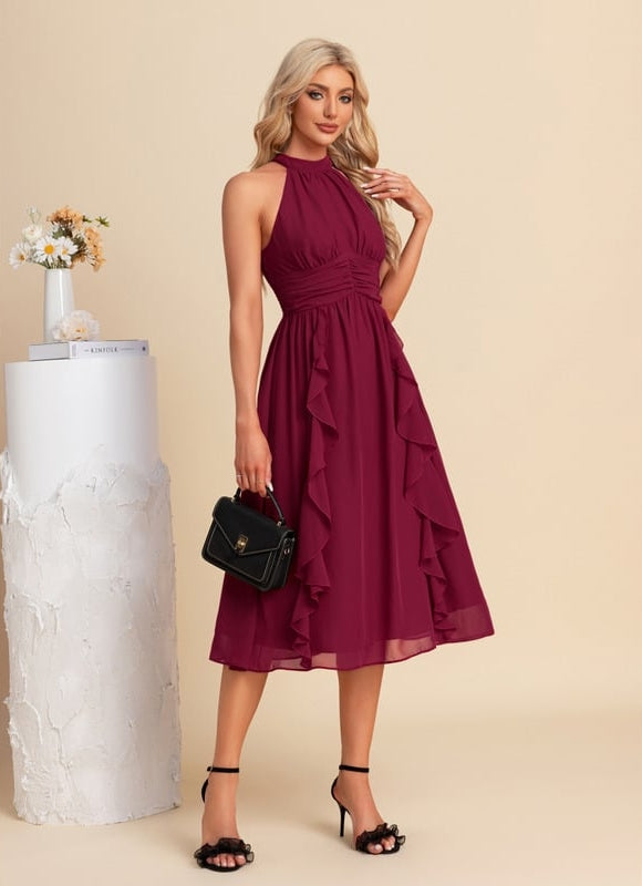 Robe de Soirée Chiffon Volante - gallery 3
