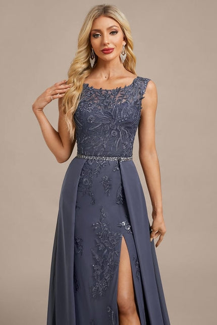 Robe de Soirée Violet Élégant - gallery 1