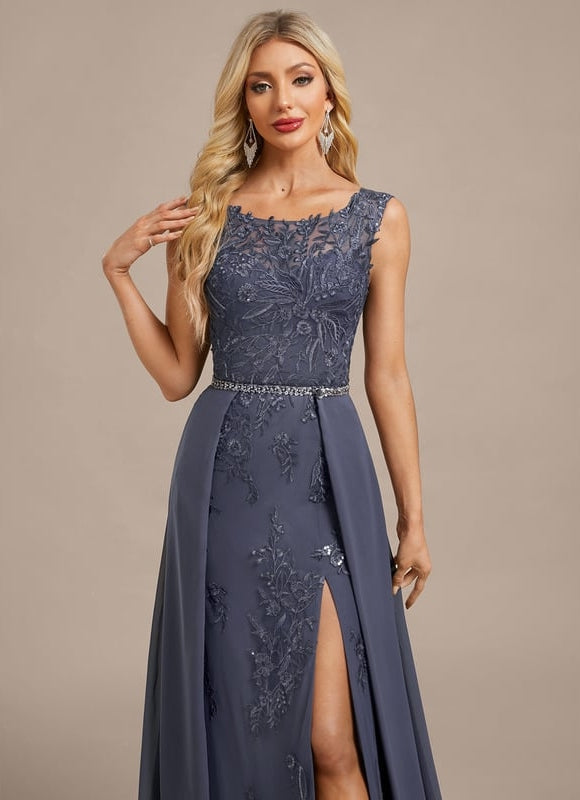 Robe de Soirée Violet Élégant - gallery 1
