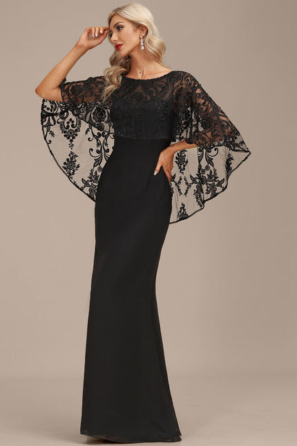 Robe de Soirée Satin Gris Perle