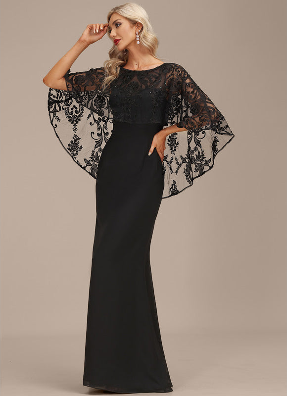 Robe de Soirée Satin Gris Perle
