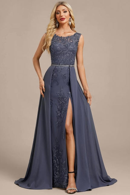 Robe de Soirée Violet Élégant - gallery 2