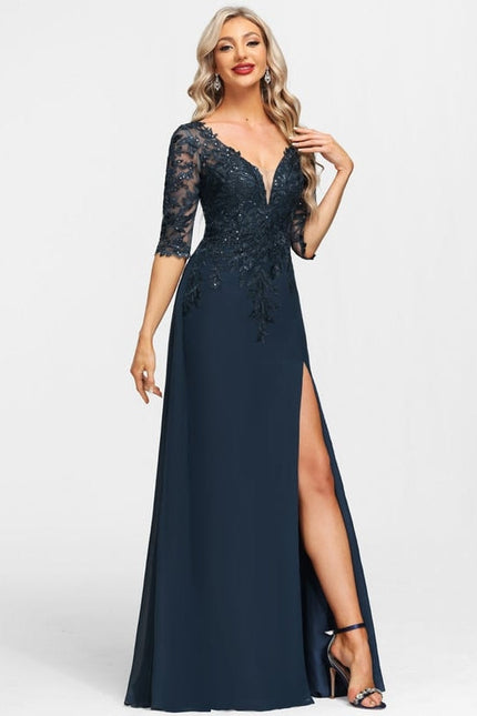 Robe de Soirée Velours Ébène - gallery 5