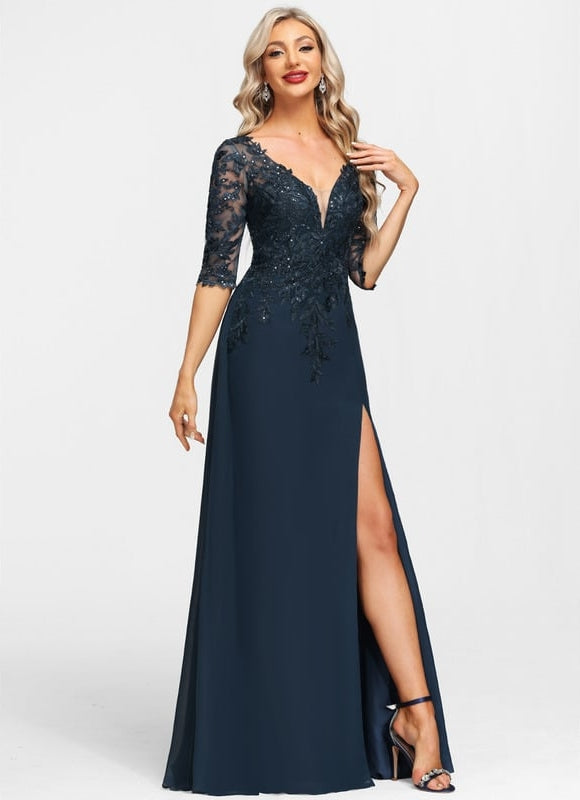 Robe de Soirée Velours Ébène - gallery 5