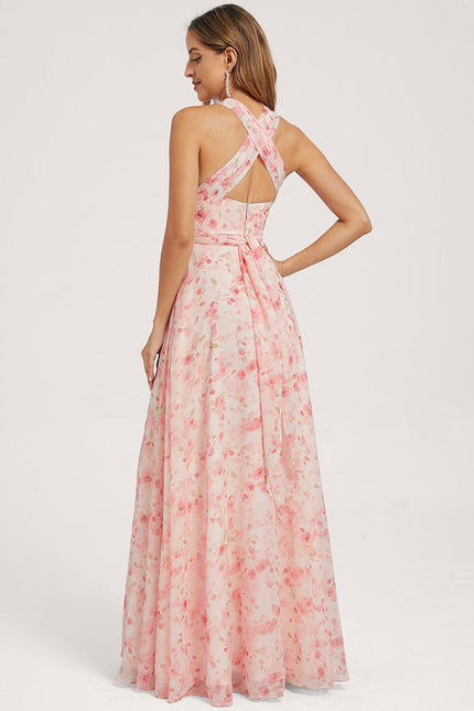 Robe de Soirée Bordeaux Fluide - gallery 5