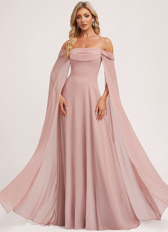 Robe de Soirée Rosé Éthéré